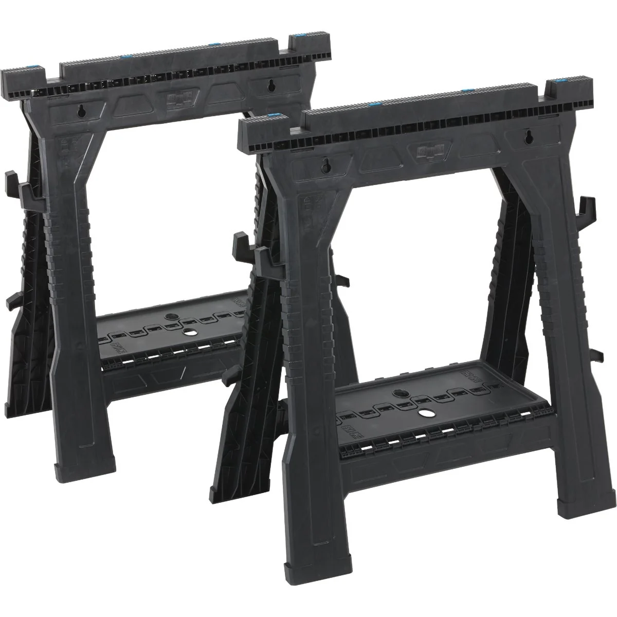 Contemporary Channellock 27 In. L Plastic Folding Sawhorse Set 1000 Lb. Capacity 2-Pack High-Performance