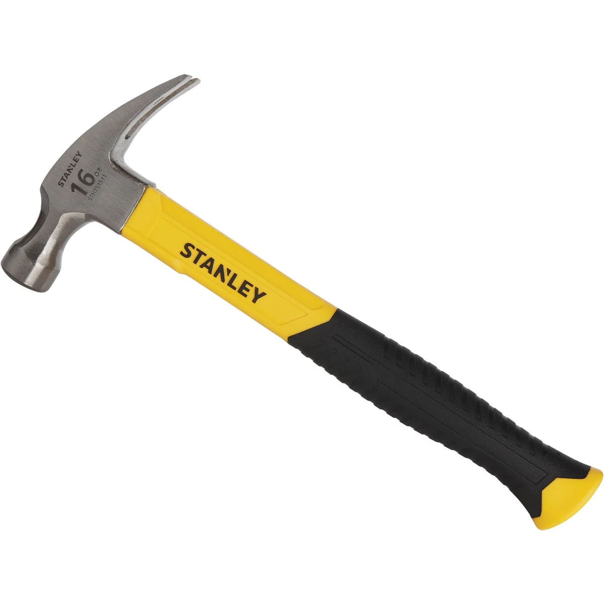 Minimalist Stanley 16 Oz. Smooth-Face Rip Claw Hammer with Fiberglass Handle Professional