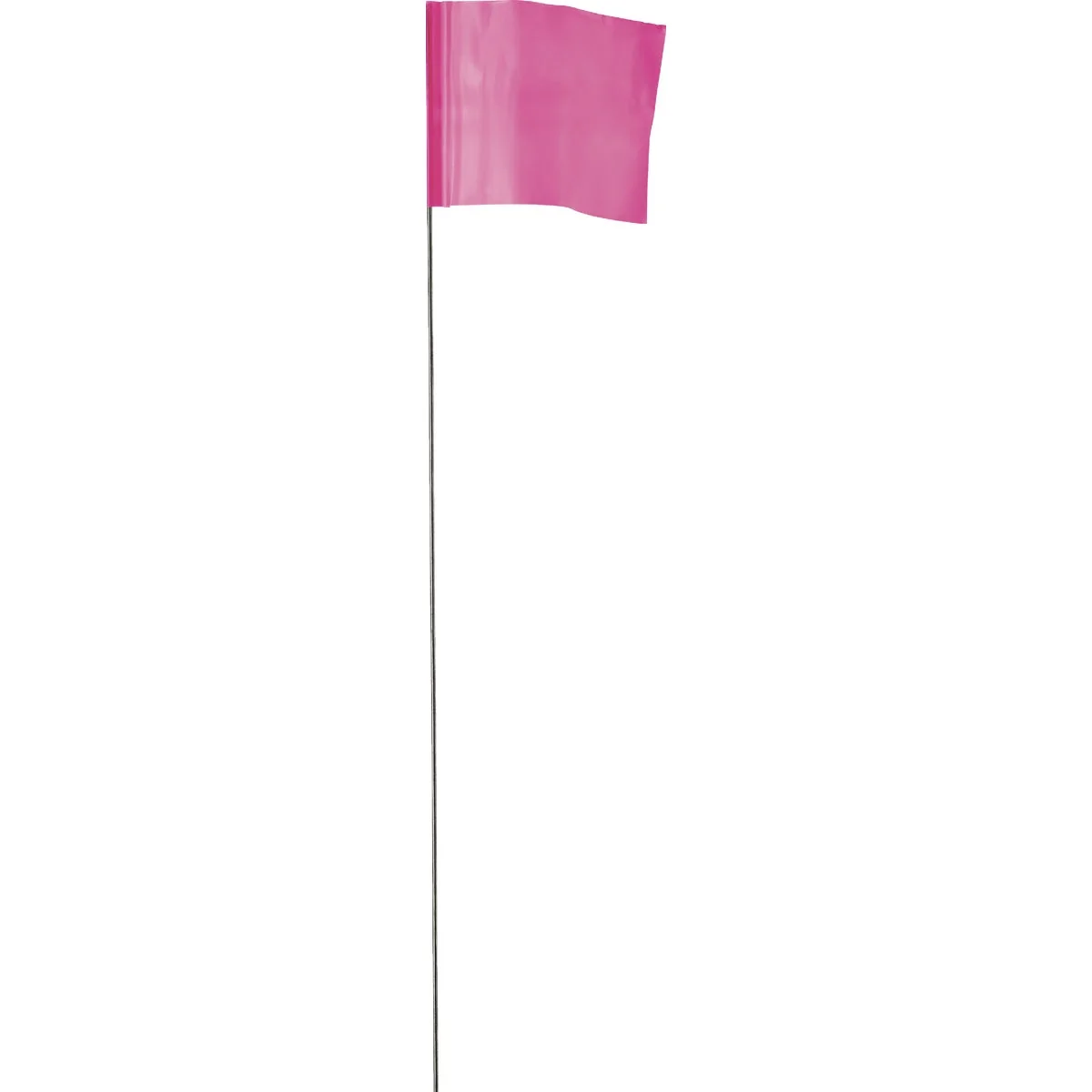 Clean Empire 21 In. Steel Staff Pink Marking Flags Minimalist