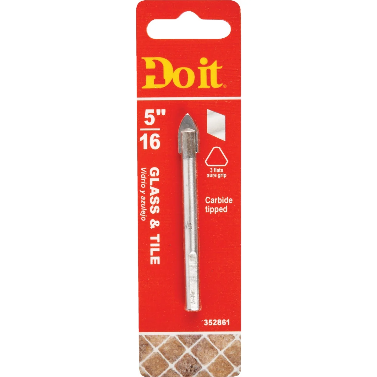 Top-Quality Do it 5 16 In. x 2-7 8 In. Carbide Glass Tile Drill Bit Original