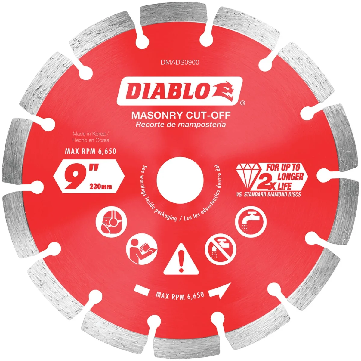 Sustainable Diablo 9 In. Segmented Rim Dry Wet Cut Diamond Blade Quality