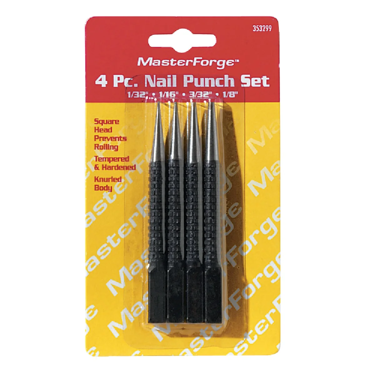 Reliable Do it Tempered Steel Nail Set 4-Piece Breathable