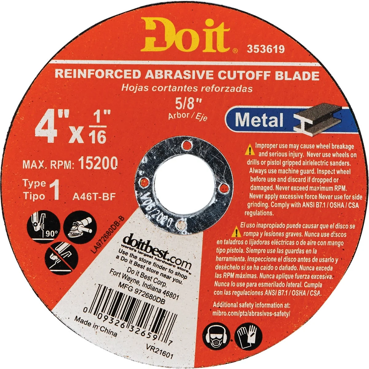 Selected Do it Type 1 4 In. x 1 16 In. x 5 8 In. Metal Cut-Off Wheel Trendy