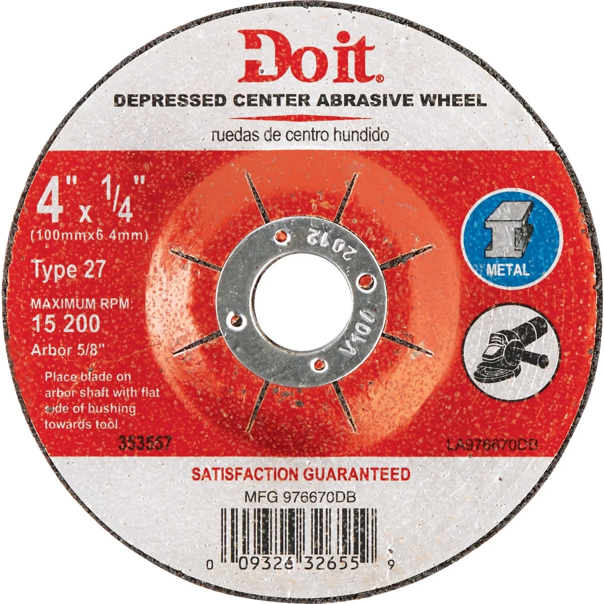 Selected Do it Type 27 4 In. x 1 4 In. x 5 8 In. Metal Cut-Off Wheel Innovative