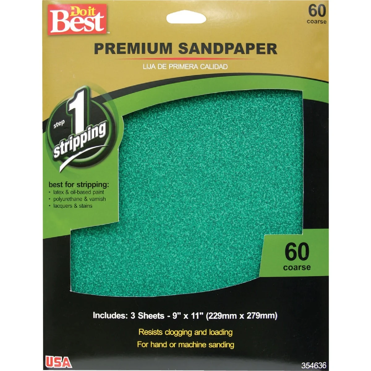 Do it Premium Plus 9 In. x 11 In. 60 Grit Coarse Sandpaper 3-Pack Flexible