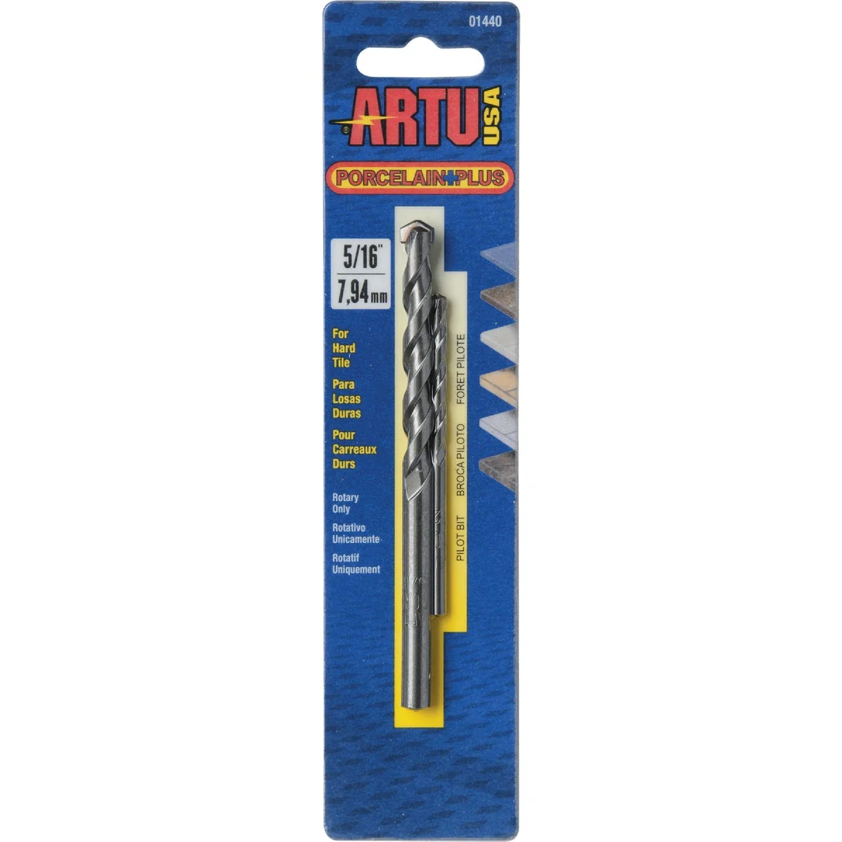 Efficient ARTU 5 16 In. x 4-1 2 In. Cobalt and Tungsten Carbide Glass Tile Drill Bit Refined