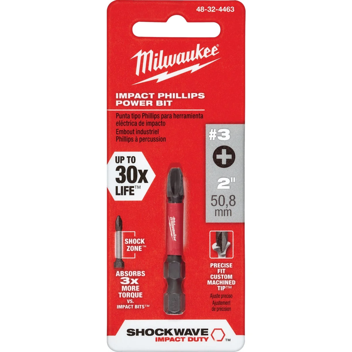 Prestigious Milwaukee Shockwave 3 Phillips 2 In. Power Impact Screwdriver Bit Professional