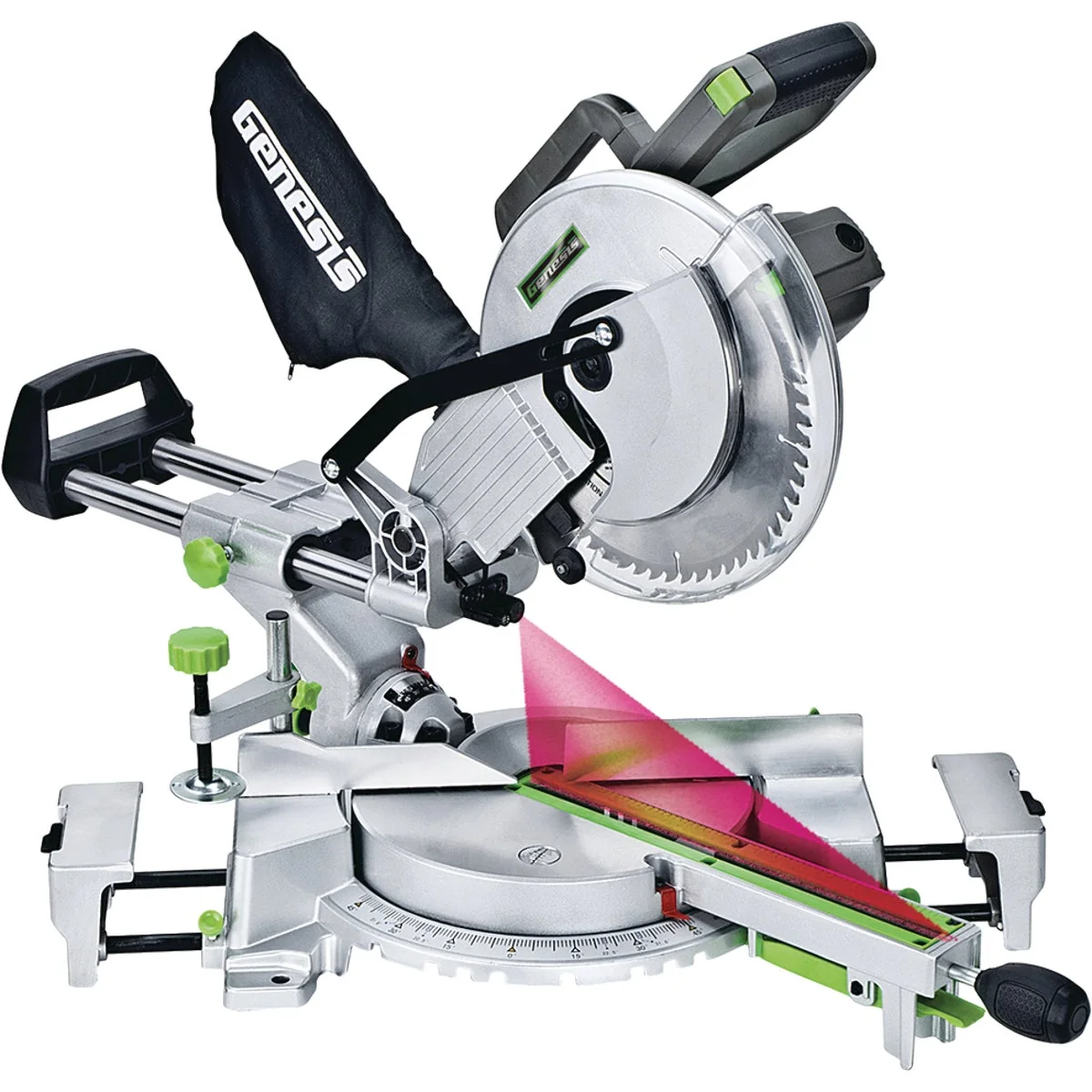 Specialty Genesis 10 In. 15-Amp Sliding Compound Miter Saw with Laser Natural