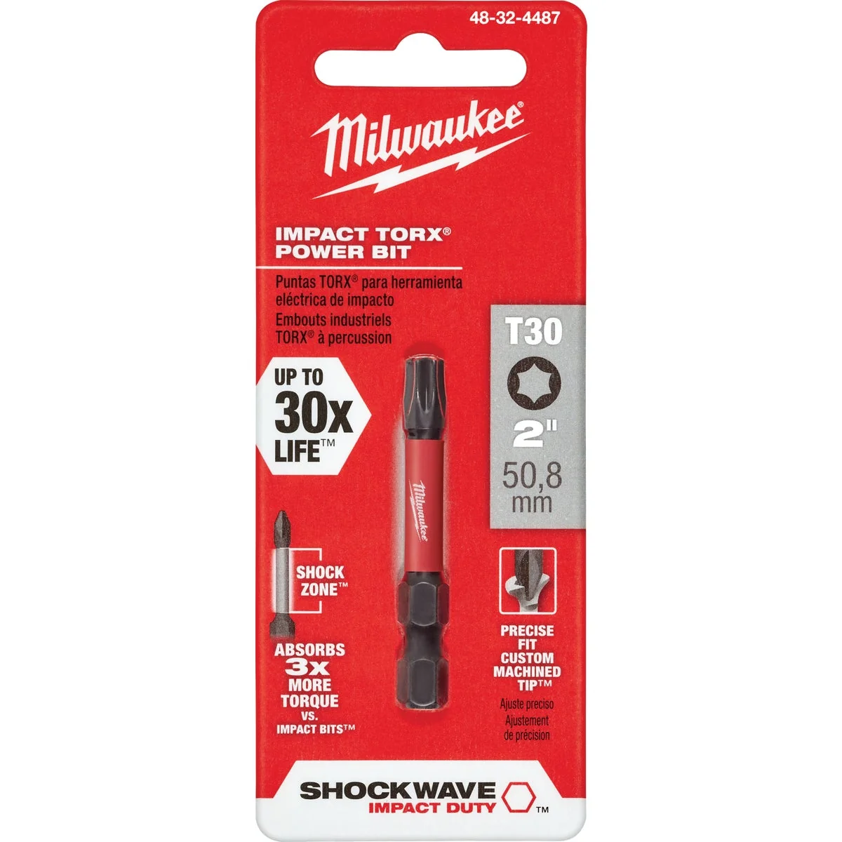 Responsible Milwaukee Shockwave T30 TORX 2 In. Power Impact Screwdriver Bit Healthy