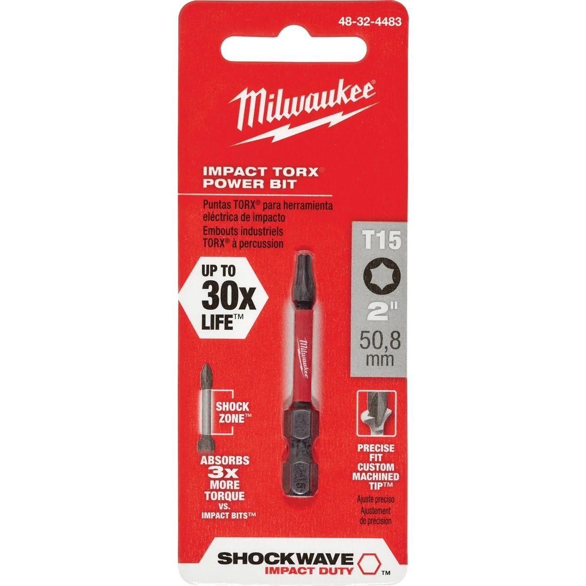 Carefully Designed Milwaukee Shockwave T15 TORX 2 In. Power Impact Screwdriver Bit World-Class