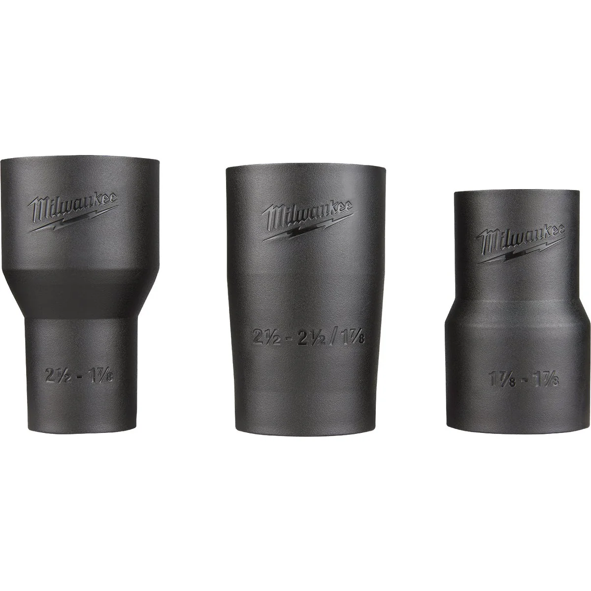 Secure Milwaukee Black Plastic Hose and Accessory Vacuum Conversion Fitting Kit 3-Piece Verified