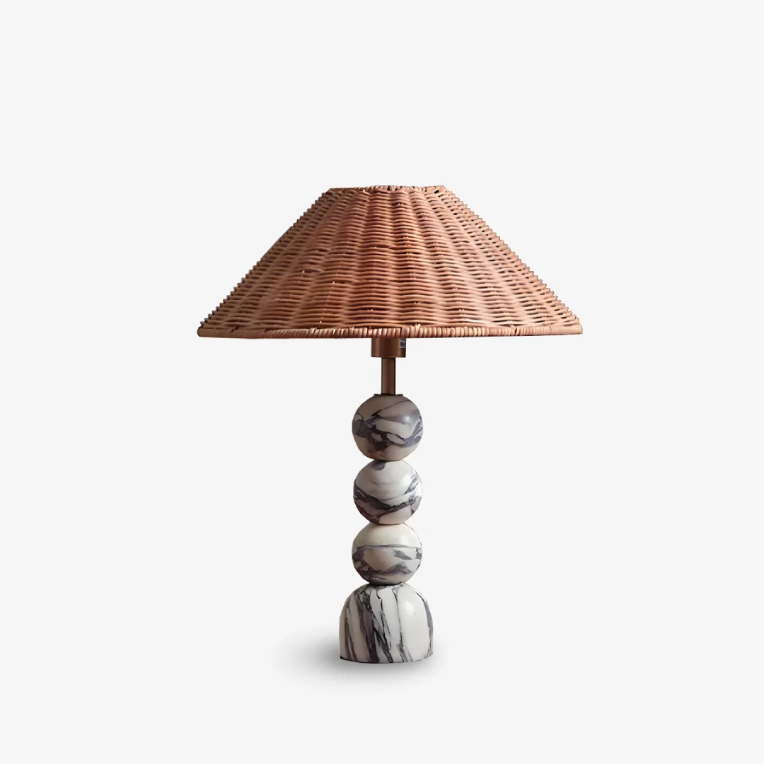 Certified Rotan marmeren bal tafellamp Next-Generation