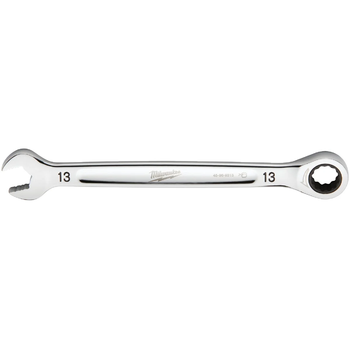Advanced Milwaukee Metric 13 mm 12-Point Ratcheting Combination Wrench Clean