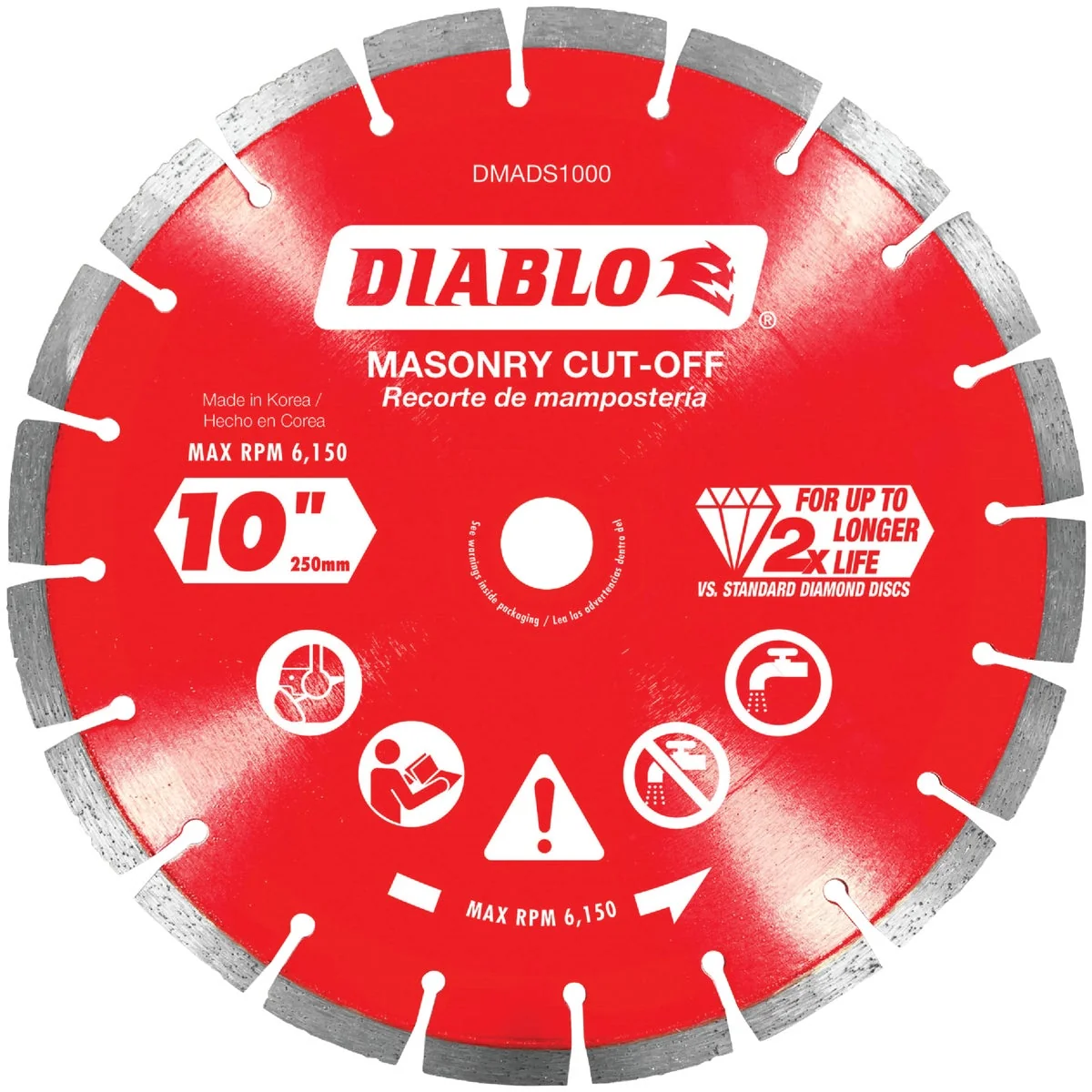 High-Quality Diablo 10 In. Segmented Rim Dry Wet Cut Diamond Blade Sophisticated
