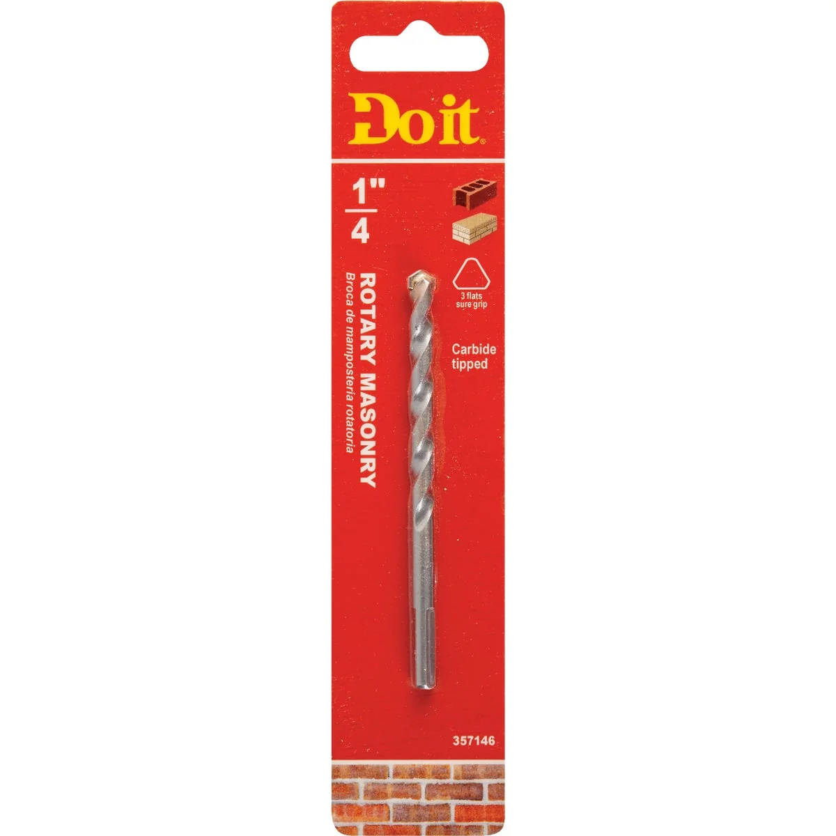 Proven Do it 1 4 In. x 4 In. x 2.Rotary Masonry Drill Bit Next-Generation