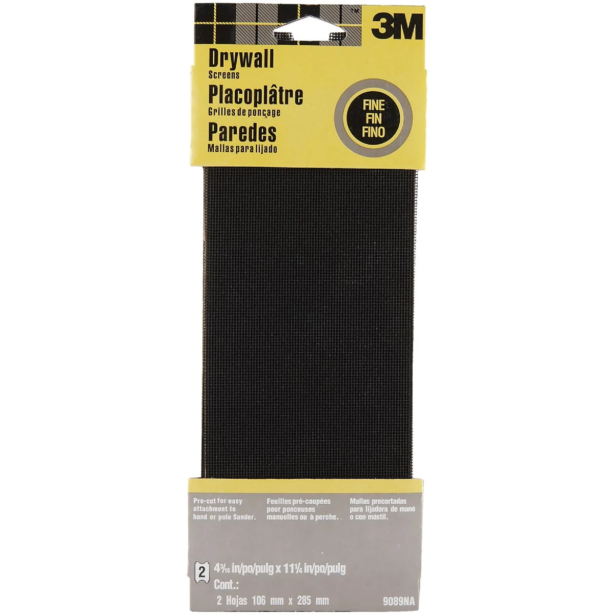 Sustainable 3M Fine Grade 4-3 16 In. x 11-1 4 In. Precut Drywall Sanding Screen 2-Pack Sophisticated