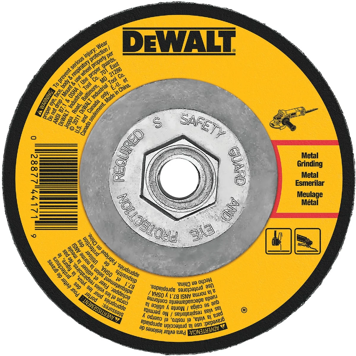 Modern DeWalt HP Type 27 4-1 2 In. x 1 8 In. x 5 8 In.-11 Metal Grinding Cut-Off Wheel Genuine