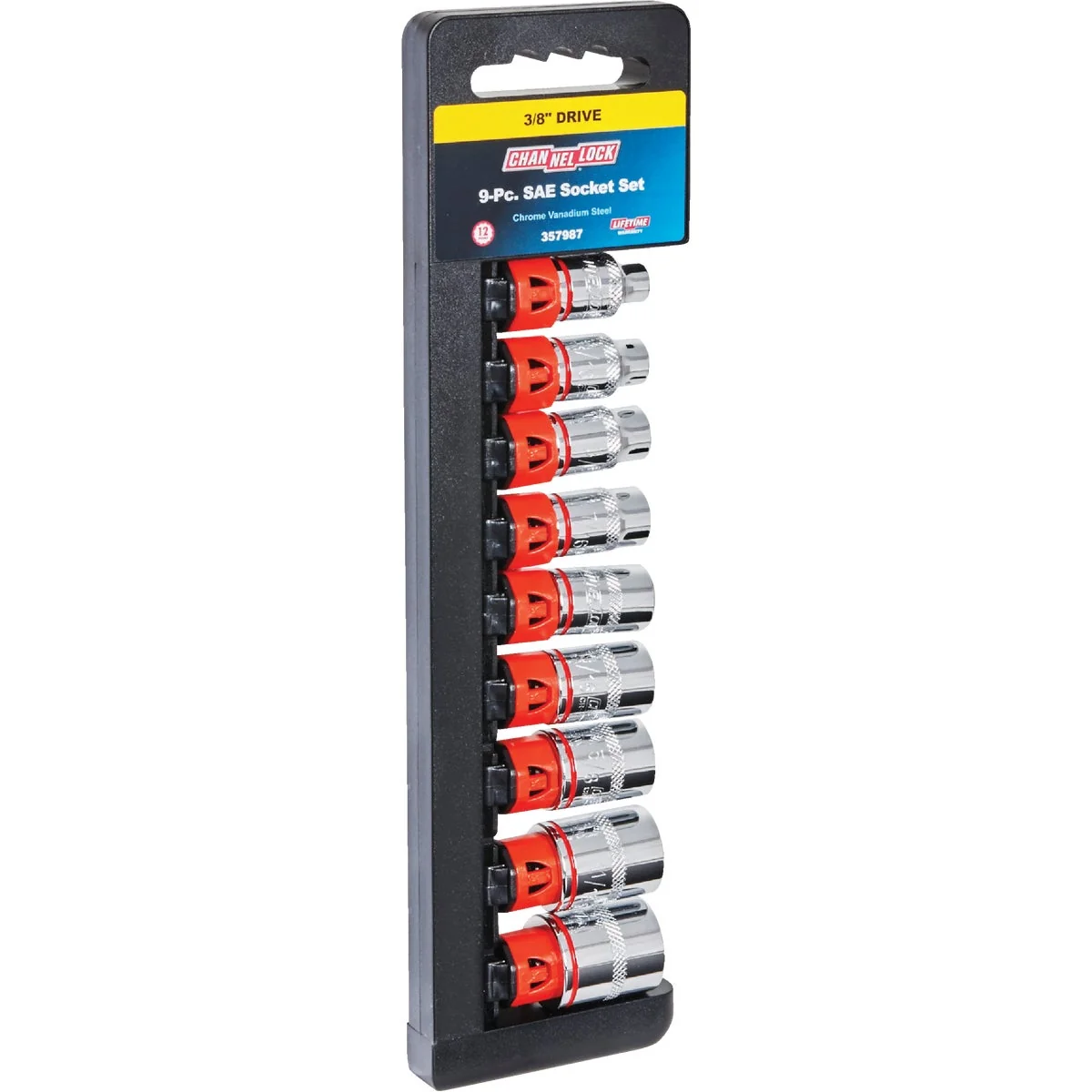 Next-Generation Channellock Standard 3 8 In. Drive 12-Point Shallow Socket Set 9-Piece Reusable