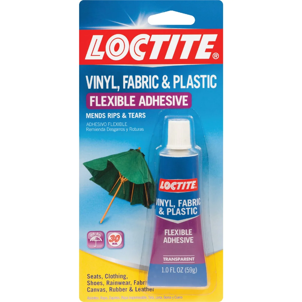 Efficient LOCTITE 1 Oz. Clear Vinyl Fabric Plastic Flexible Repair Adhesive Eco-Friendly