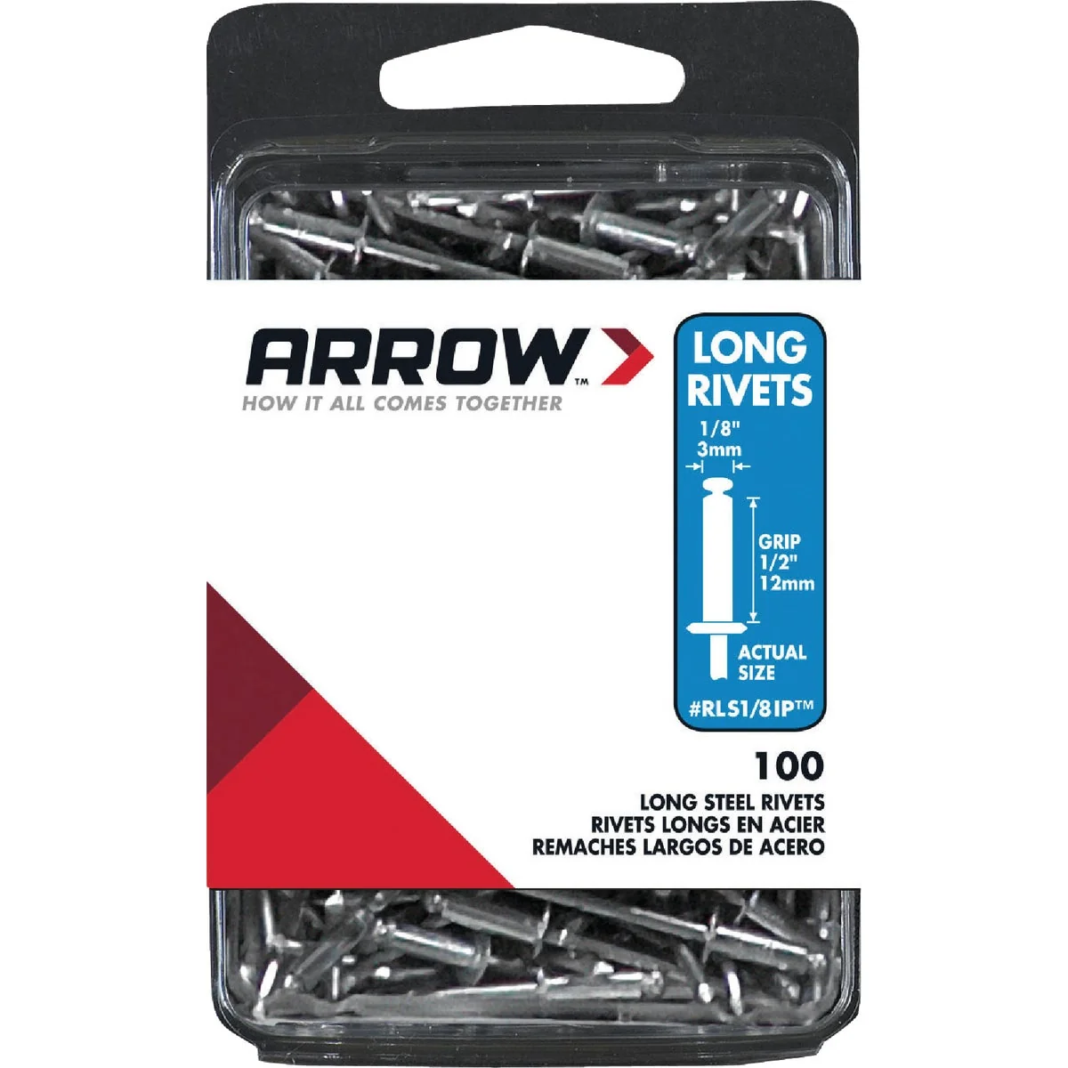 Solid Arrow 1 8 In. x 1 2 In. Steel IP Rivet 100 Count Smooth