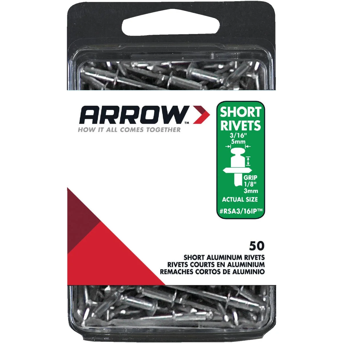 Smart Arrow 3 16 In. x 1 8 In. Aluminum IP Rivet 50 Count Casual