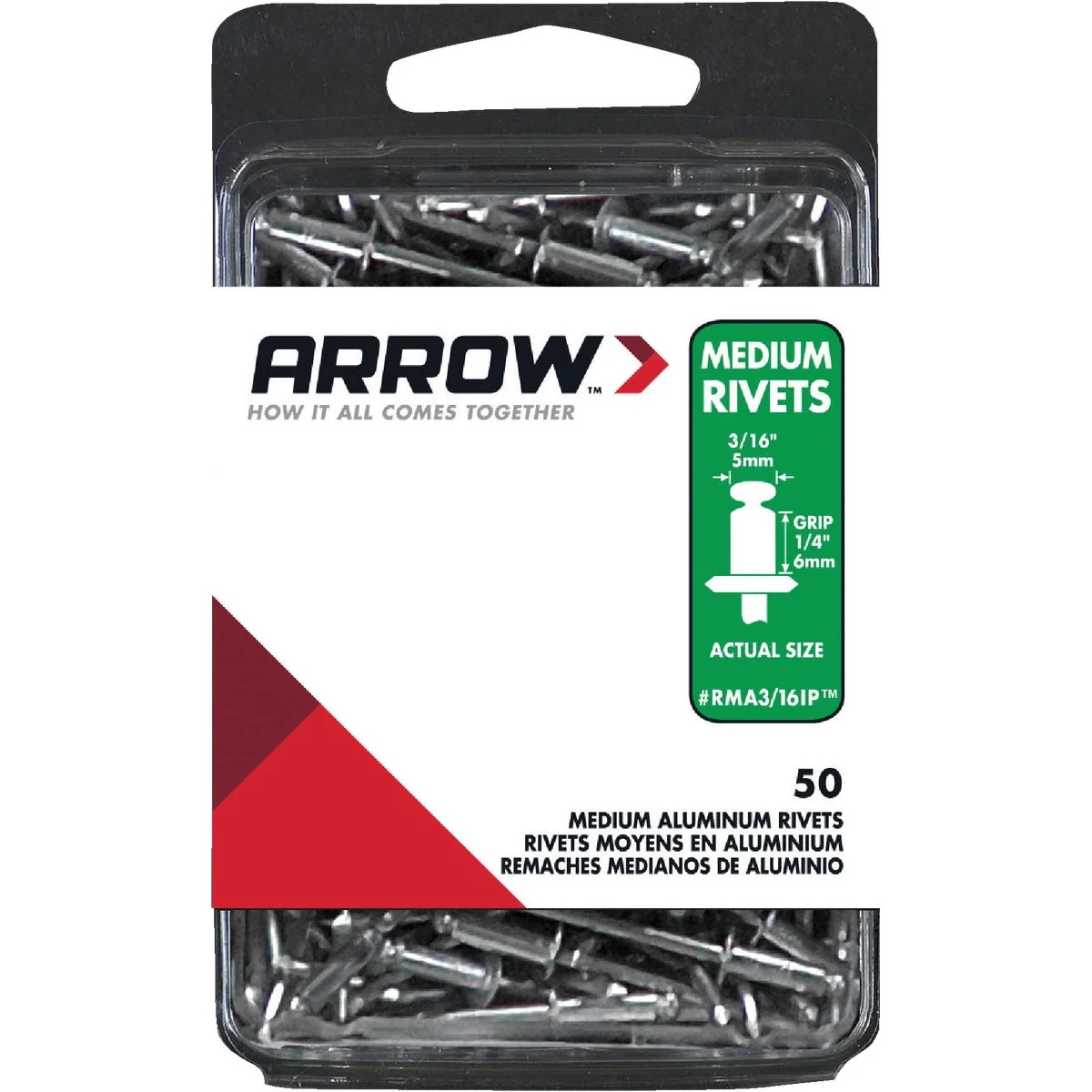 Advanced Arrow 3 16 In. x 1 4 In. Aluminum IP Rivet 50 Count Practical
