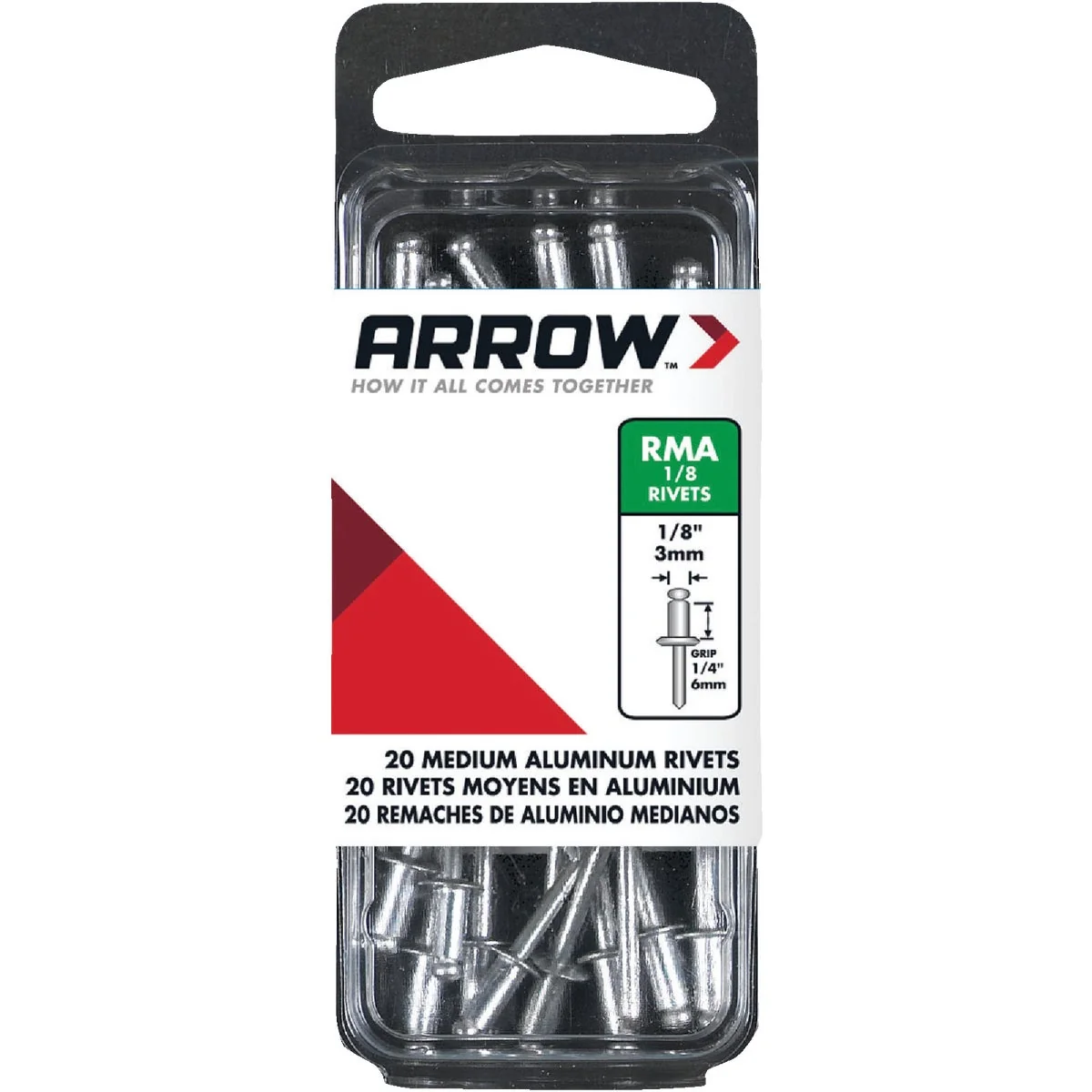 Premium Arrow 1 8 In. x 1 4 In. Aluminum Rivet 20 Count Trendy