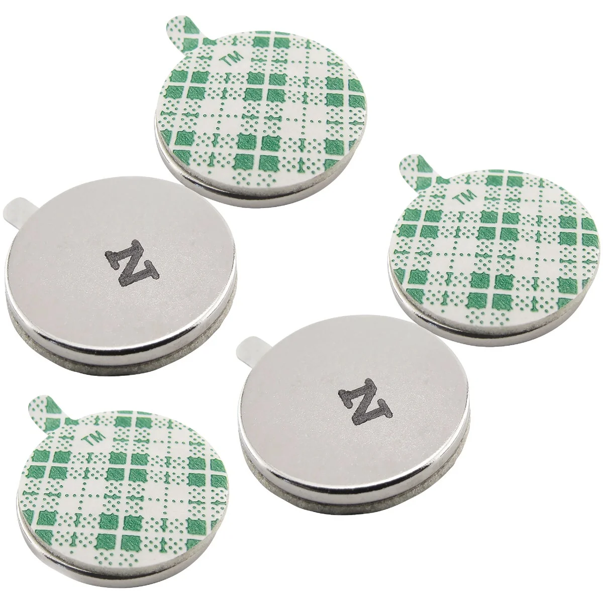 Enhanced MagnetSource 3.91 Lb. Capacity Neodymium Disc Magnet with Adhesive 5-Pack Verified