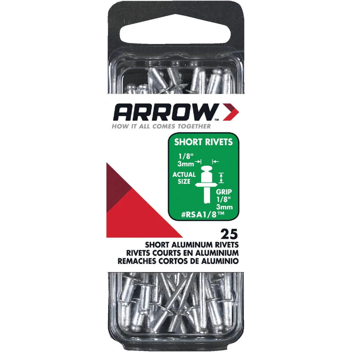 Solid Arrow 1 8 In. x 1 8 In. Aluminum Rivet 25 Count Elite