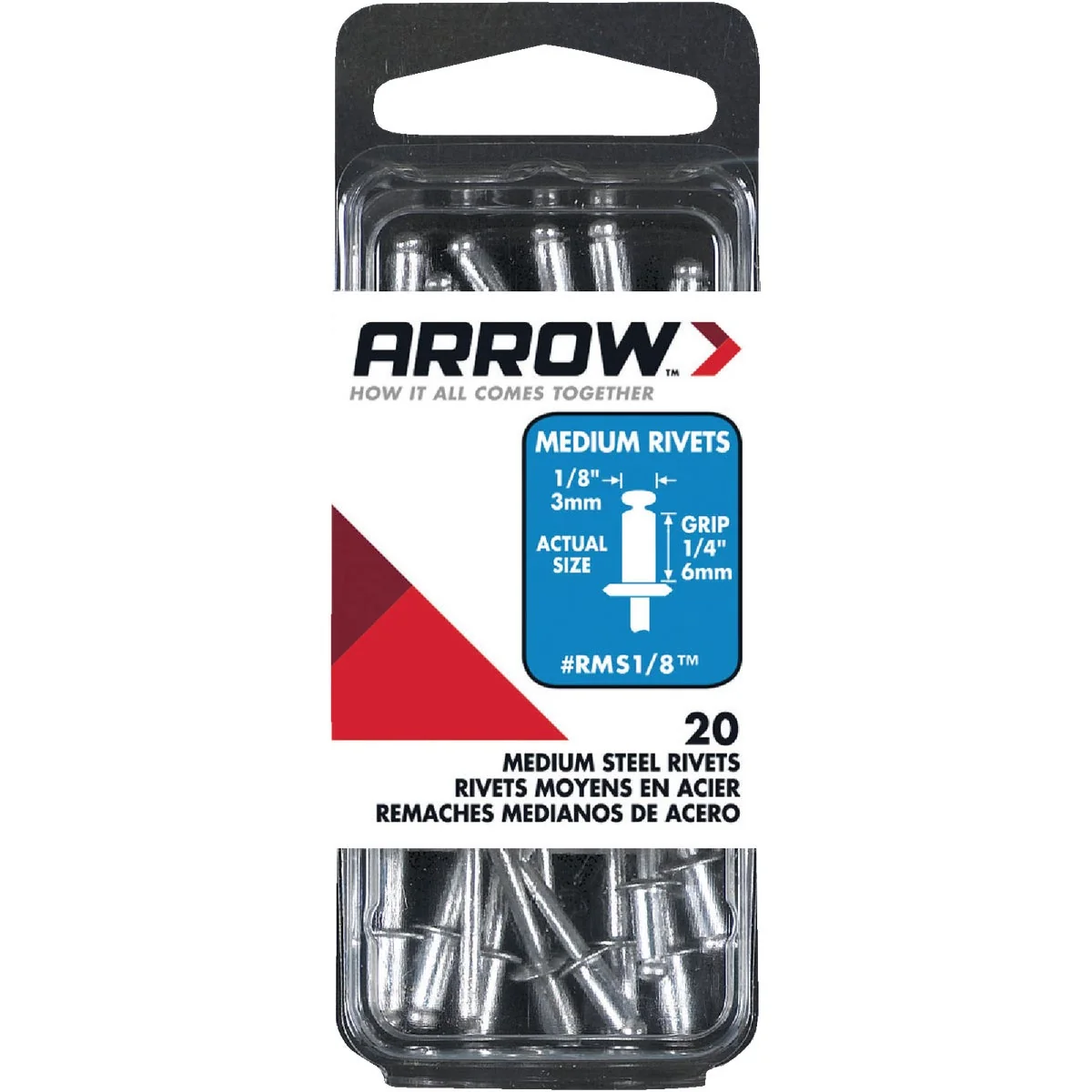 Powerful Arrow 1 8 In. x 1 4 In. Steel Rivet 20 Count Trendy