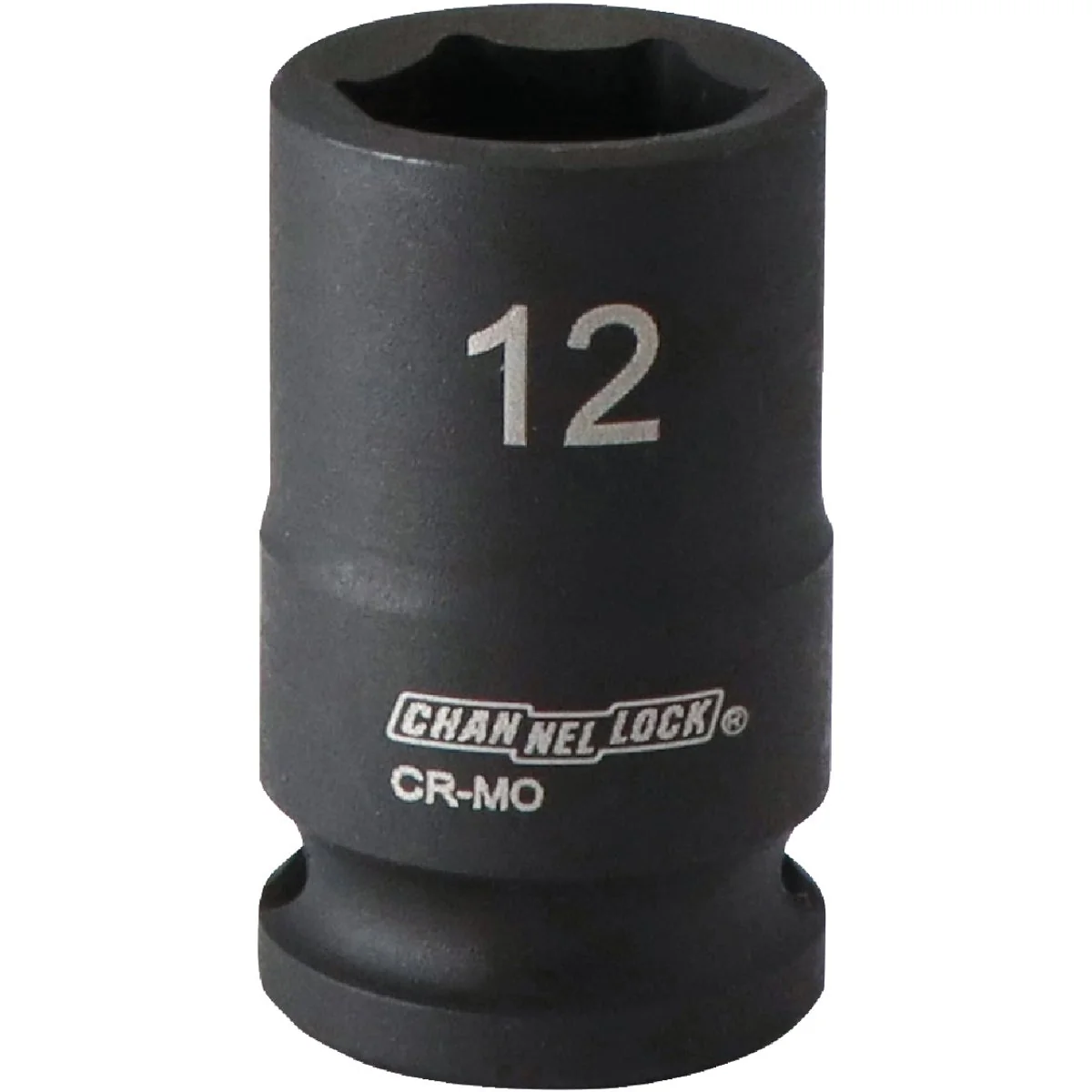 Prestigious Channellock 3 8 In. Drive 12 mm 6-Point Shallow Metric Impact Socket Practical