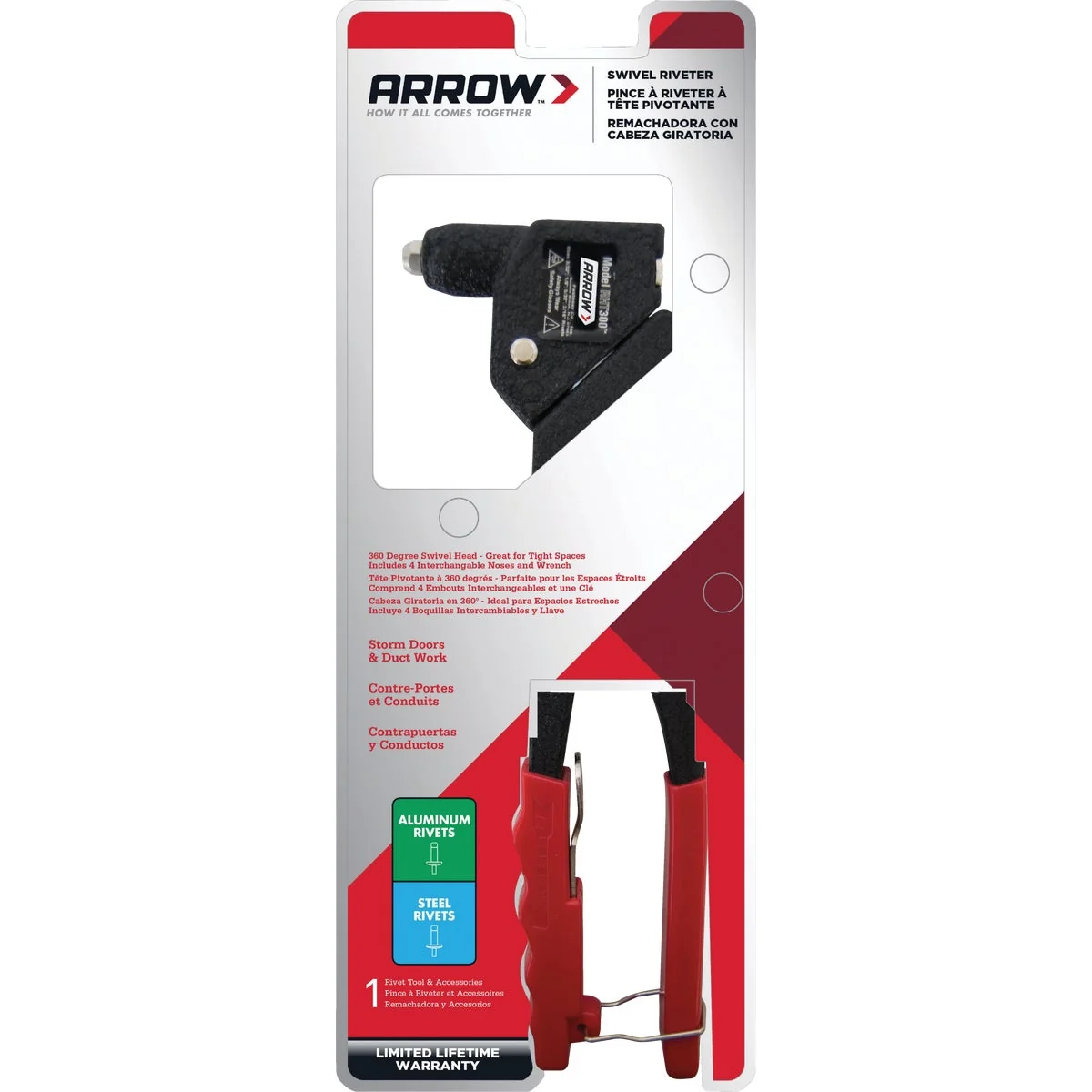 Refined Arrow Swivel Head Rivet Tool First-Class