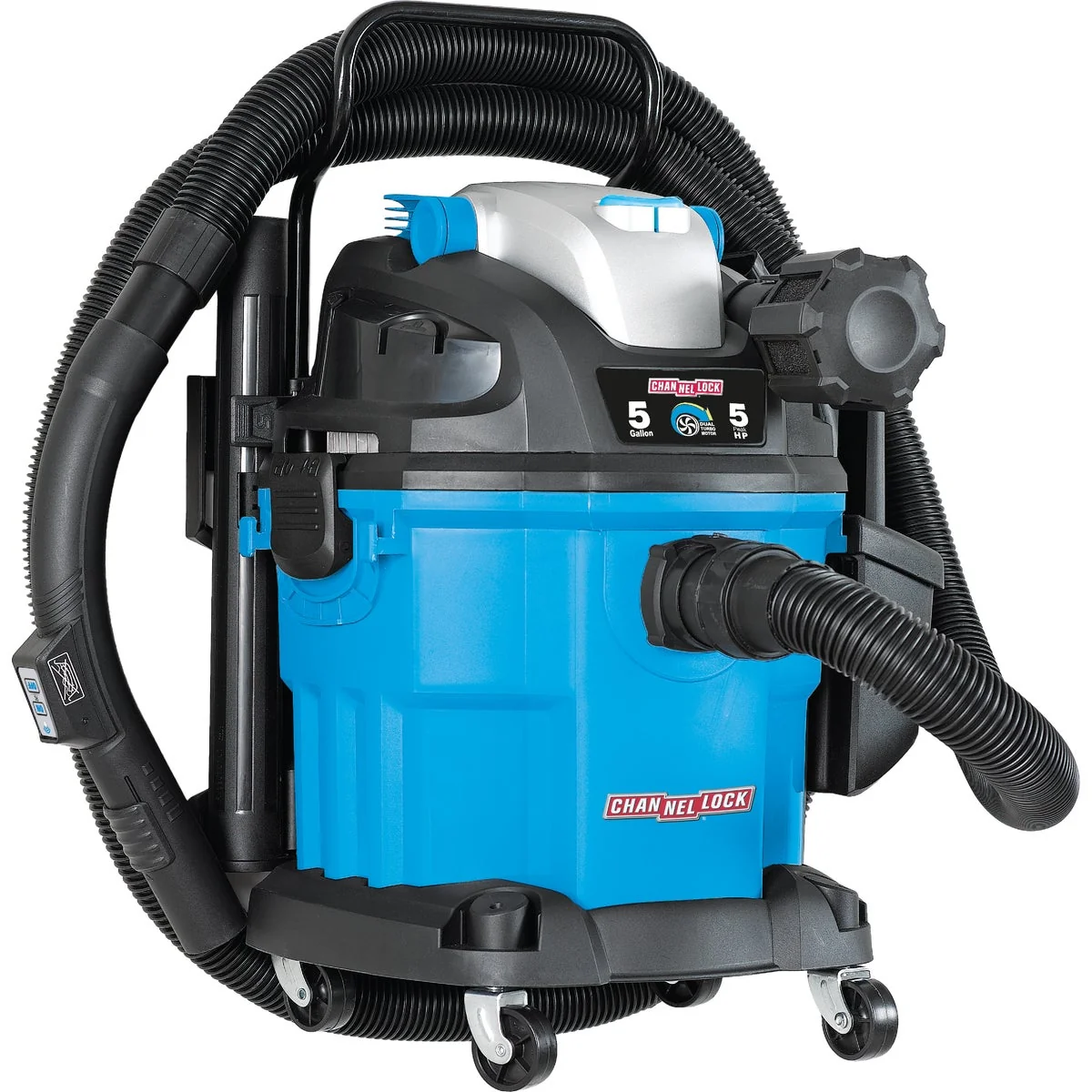Expertly Made Channellock 5 Gal. 5.0-Peak HP Wall Mount Wet Dry Vacuum Secure