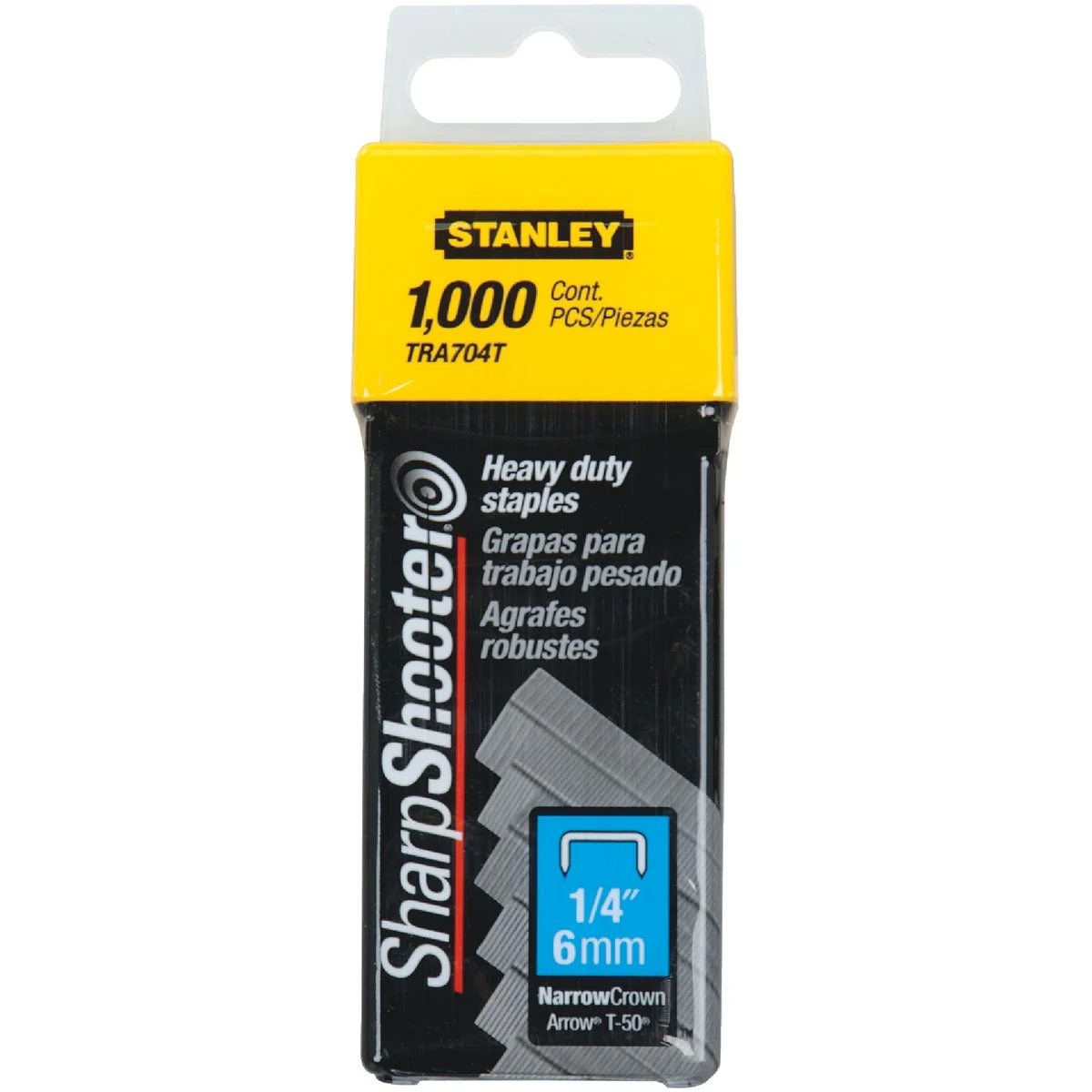 Trusted Stanley SharpShooter Heavy-Duty Narrow Crown Staple 1 4 In. 1000-Pack Comfortable