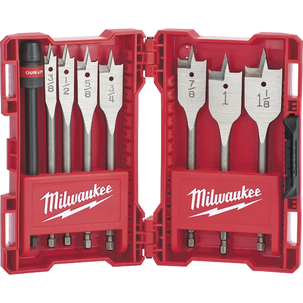 Crafted Milwaukee 8-Piece Universal Spade Bit Set Durable
