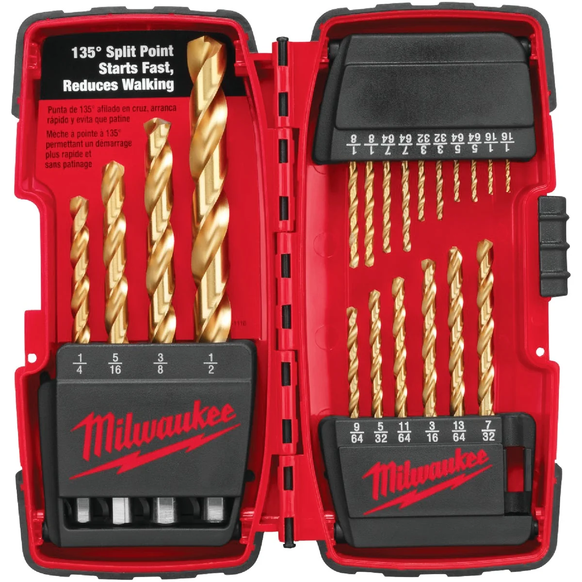 Classic Milwaukee THUNDERBOLT 20-Piece Titanium Drill Bit Set 1 16 In. thru 1 2 In. High-Performance