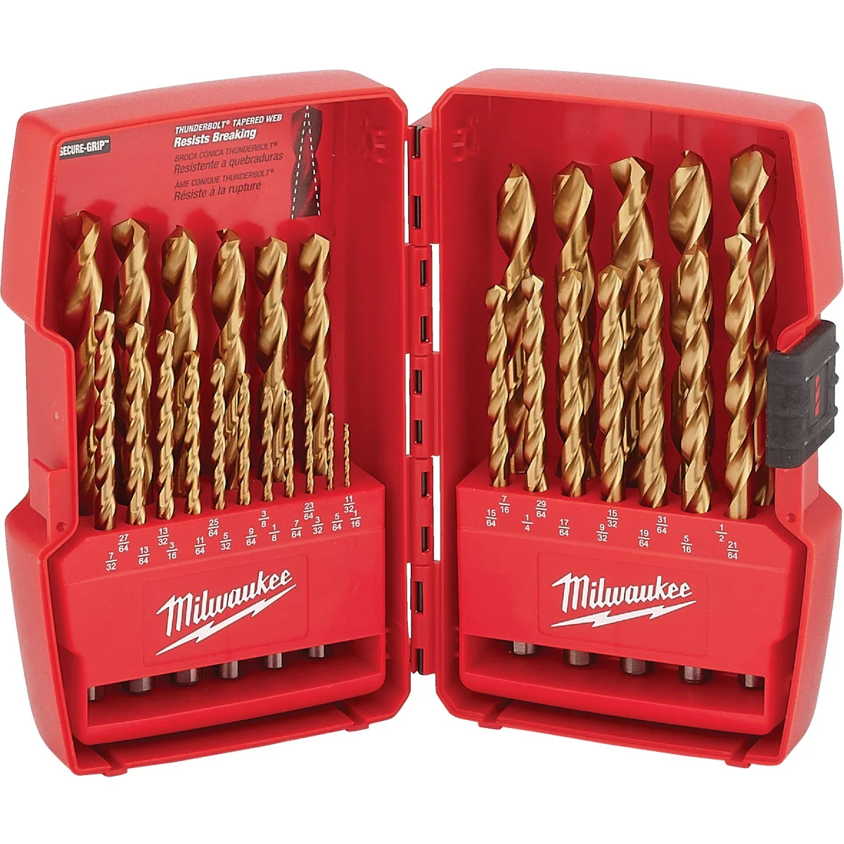 Practical Milwaukee THUNDERBOLT 29-Piece Titanium Drill Bit Set 1 16 In. thru 1 2 In. Genuine