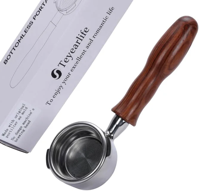 Solid bottomless portafilter for espresso machines 58mm for gaggia Artisan