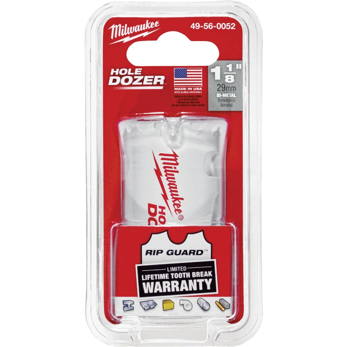 Lightweight Milwaukee HOLE DOZER 1-1 8 In. Bi-Metal Hole Saw Contemporary