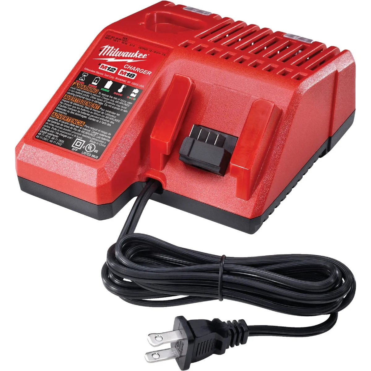 Professional Milwaukee M18 M12 18 Volt and 12 Volt Lithium-Ion Multi-Voltage Battery Charger Smooth