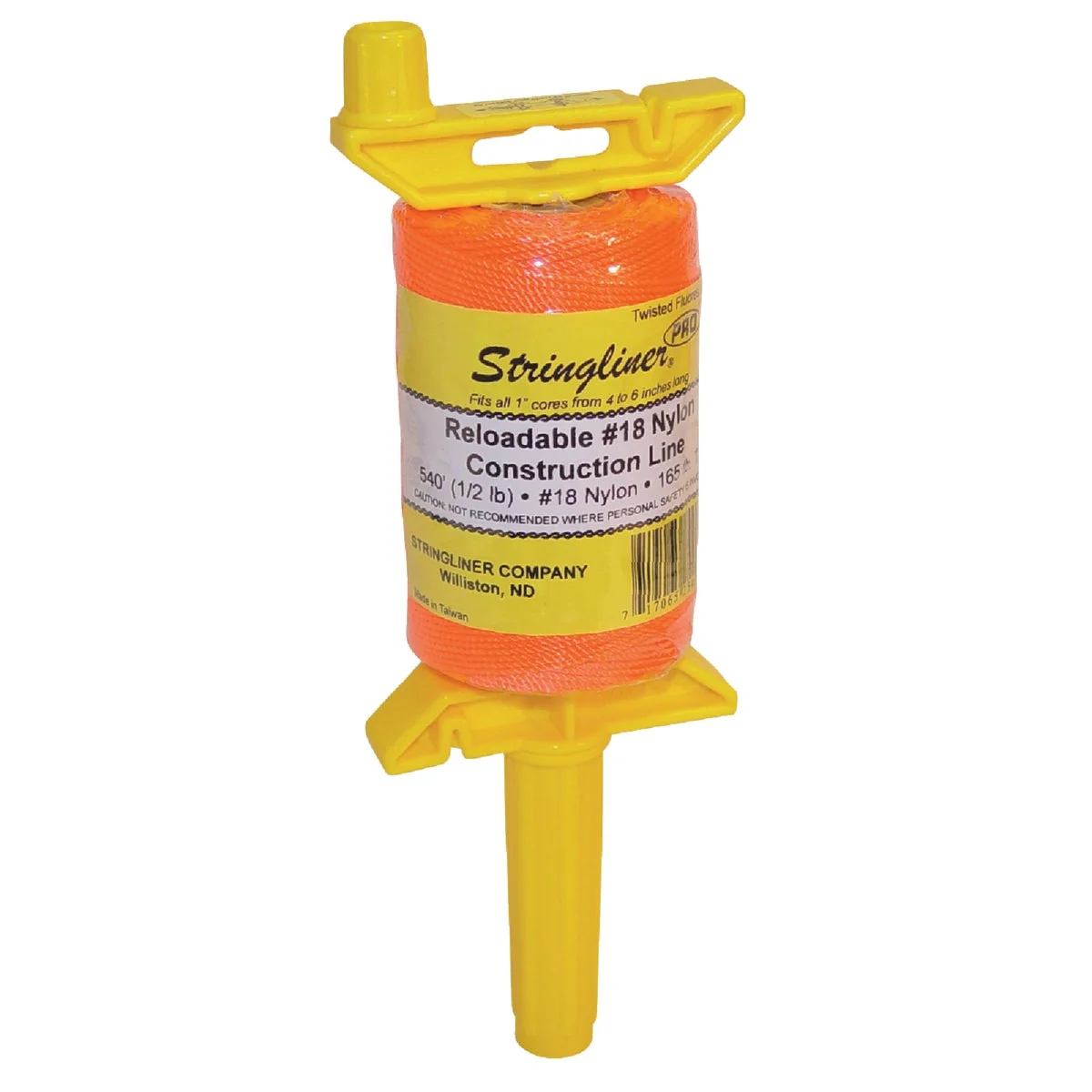 Recyclable Stringliner PRO 540 Ft. Fluorescent Orange Twisted Nylon Mason Line Reel Fine Crafted