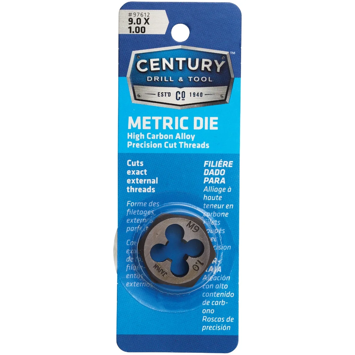 Excellent Century Drill Tool 9.0x1.00 NPT 1 Across Flats Hexagon Pipe Die Consistent