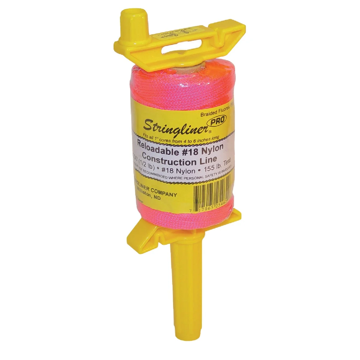Top-Quality Stringliner PRO 500 Ft. Fluorescent Pink Braided Nylon Mason Line Reel High-Grade