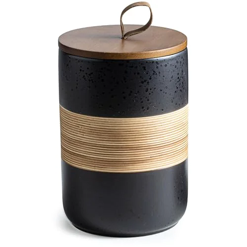 High-Grade Large Coffee Container with Lid Ceramic Coffee Canister for Kitchen Environmentally Friendly