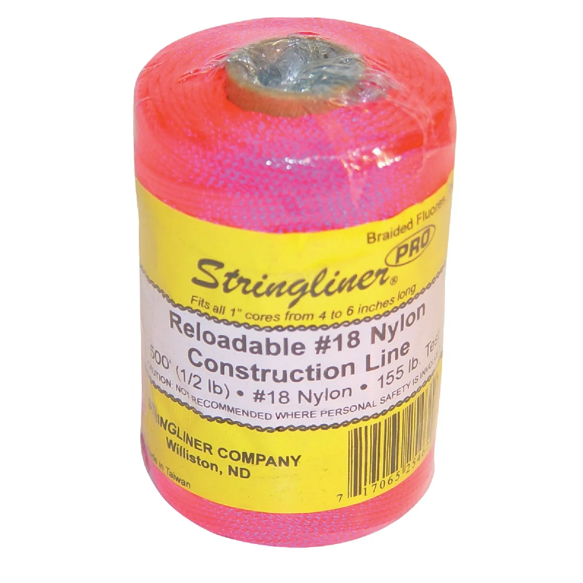 Fine Crafted Stringliner 500 Ft. Fluorescent Pink Braided Nylon Mason Line Fast
