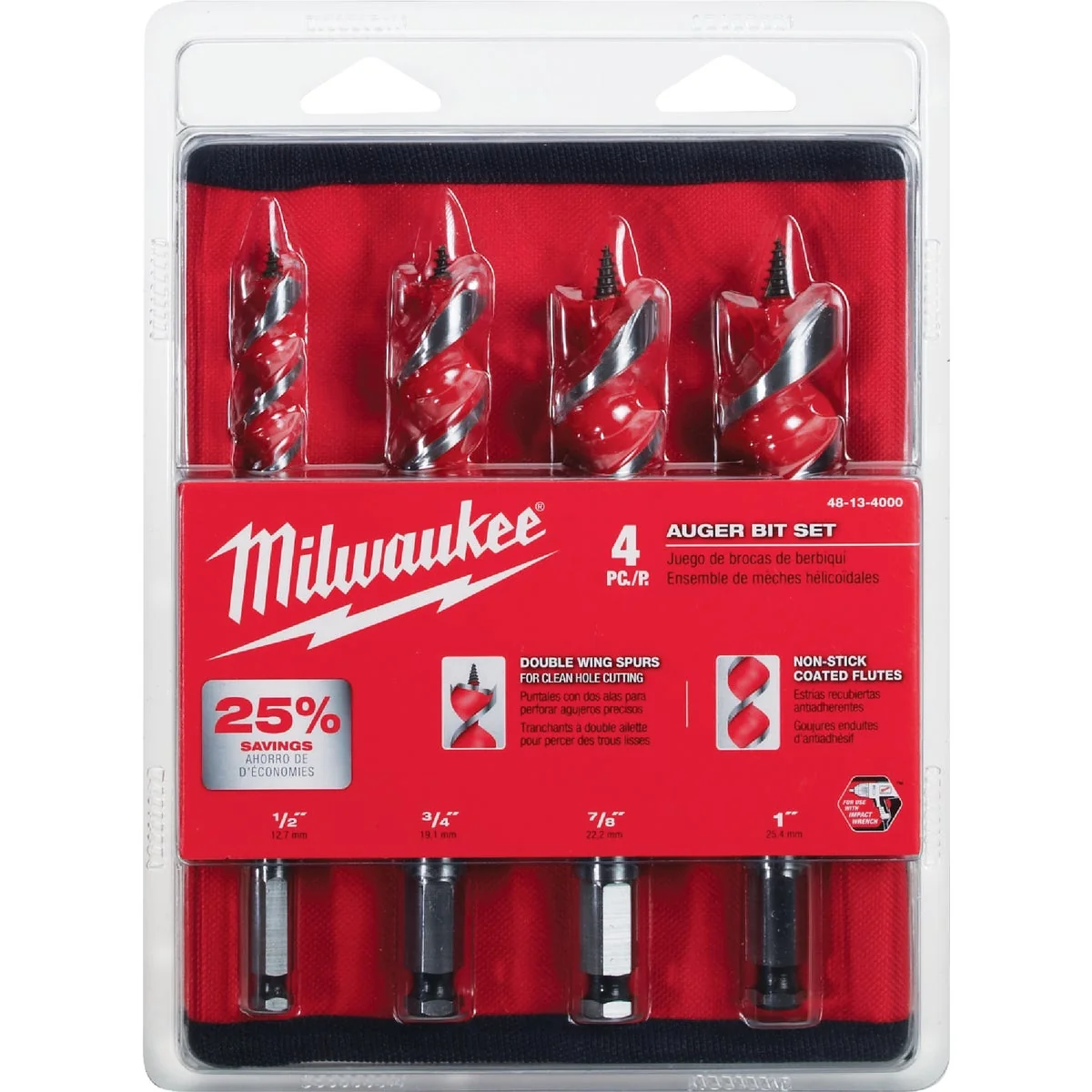 Consistent Milwaukee 4-Piece Auger Bit Set Modern