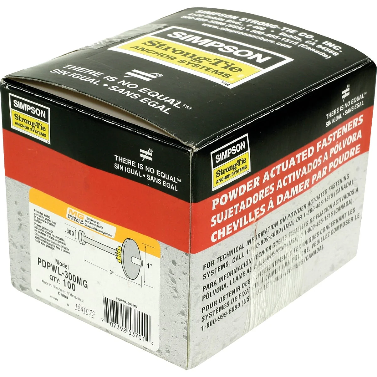 Optimized Simpson Strong-Tie 3 In. Galvanized Fastening Pin with Washer 100-Pack Official