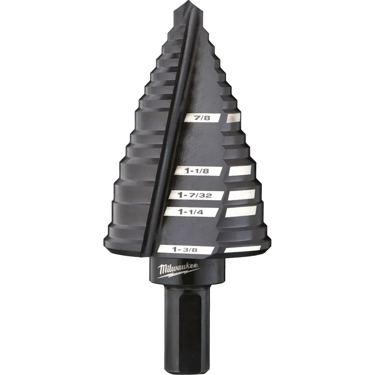 Practical Milwaukee 7 8 In. - 1-3 8 In. 12 Step Drill Bit 5 Steps Smooth
