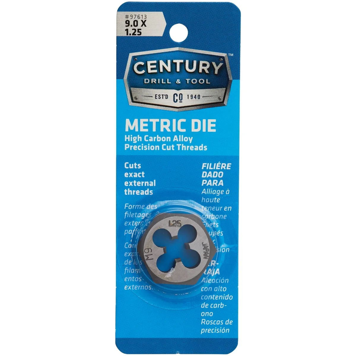 Eco-Friendly Century Drill Tool 9.0x1.25 NPT 1 Across Flats Hexagon Pipe Die High-Performance