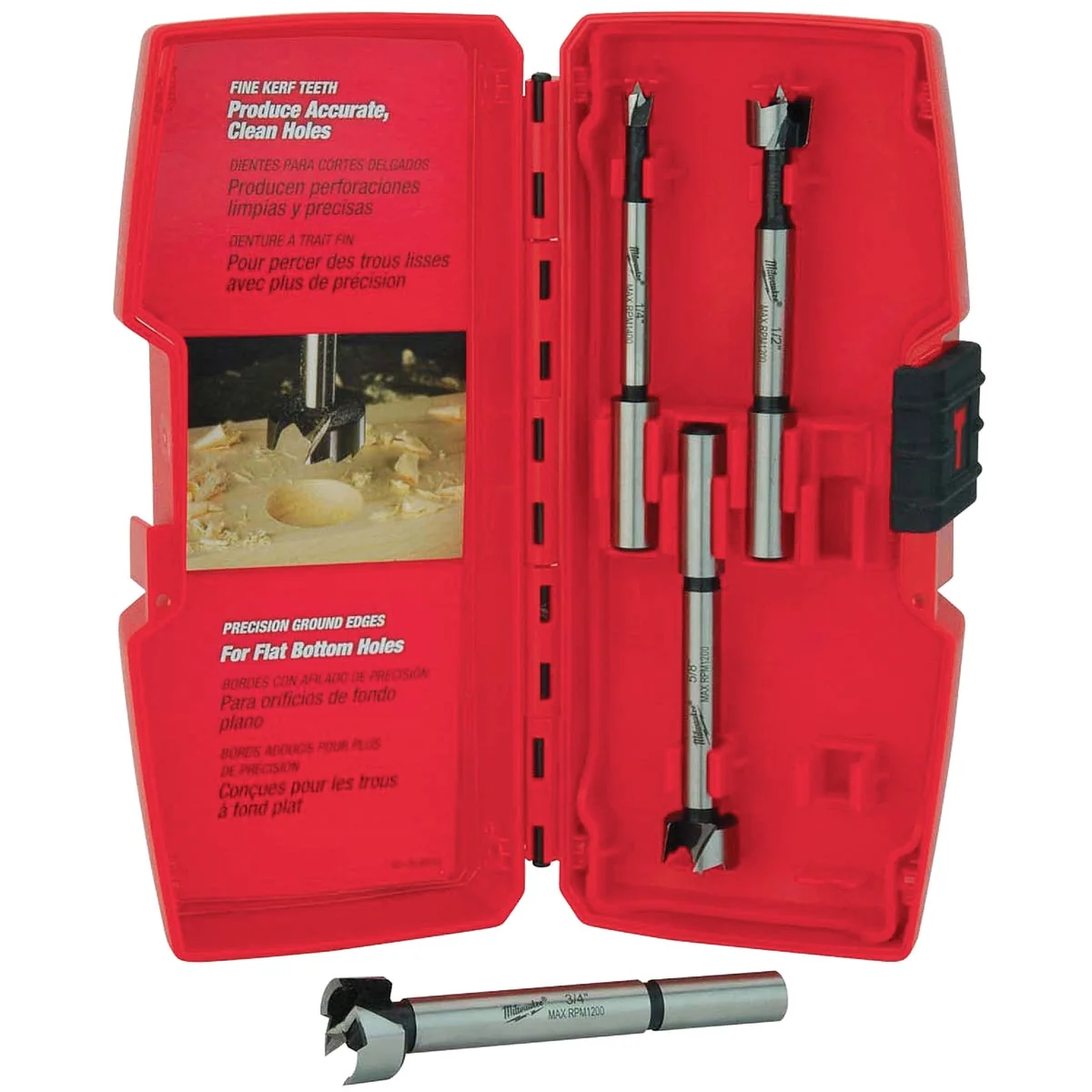 Convenient Milwaukee Forstner Bit Set 4-Pieces Modern
